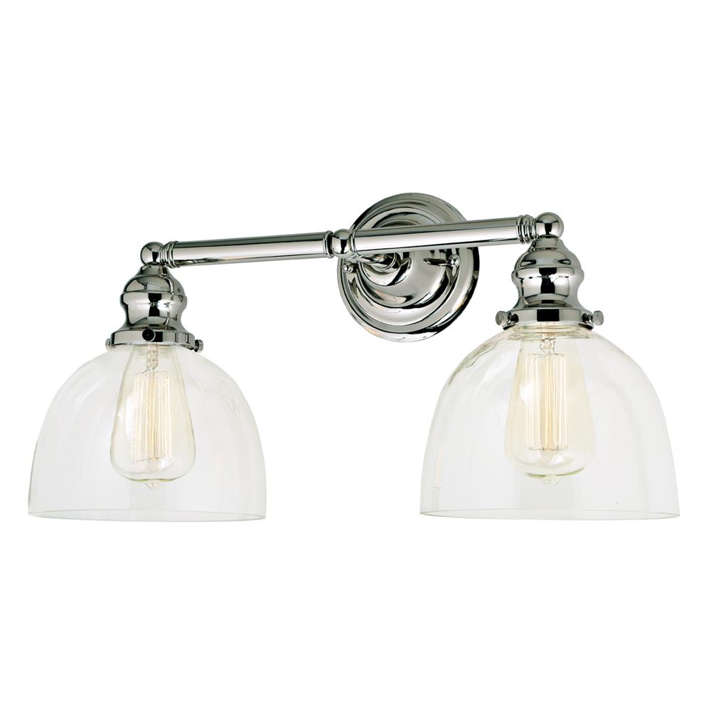 JVI Designs 1211-15 S5 Union Square Two Light Madison Bathroom Wall Sconce  in Polished Nickel